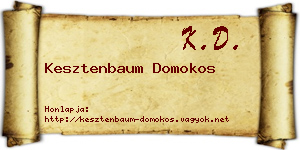 Kesztenbaum Domokos névjegykártya